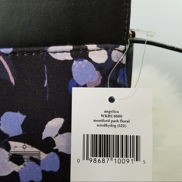 Kate Spade Montfort Angelica Crossbody Floral Blue - Picture 5 of 8